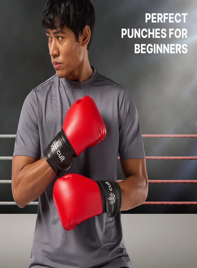 Cult Neo Boxing Gloves 16 OZ - Pro-Style Training Gloves for Sparring, Heavy Bag & Mitt Work - Premium PU Leather, Shock Absorbing Padding, Ergonomic Design with Wrist Support - Red & Black - Image 3