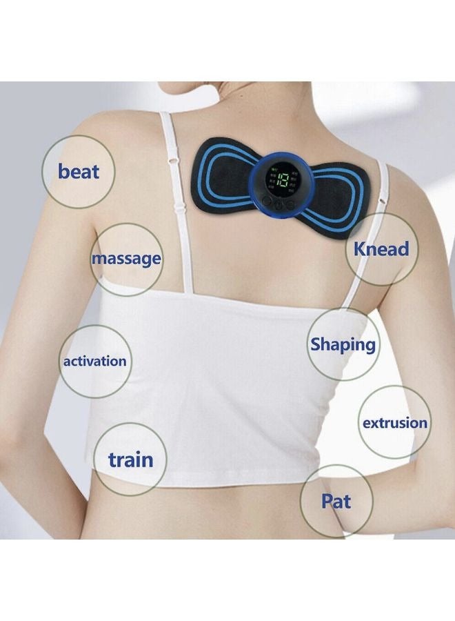 Mini Electric Massager Portable Pulse Muscle Stimulator Neck Cervical Massage Patch with Remote - Image 4
