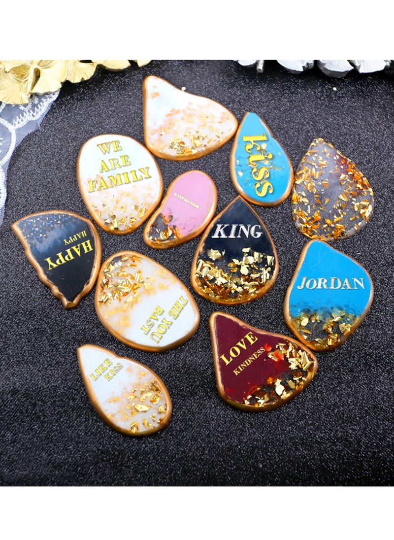 SYOSI Letter Resin Stickers, Small Letter Stickers for Resin Scrapbook Supplies, Alloy Alphabet Number Stickers, Self Adhesive, Decorative for Scrapbook Letters DIY Craft Decoration Supplies (14 Sheets)  - Image 4