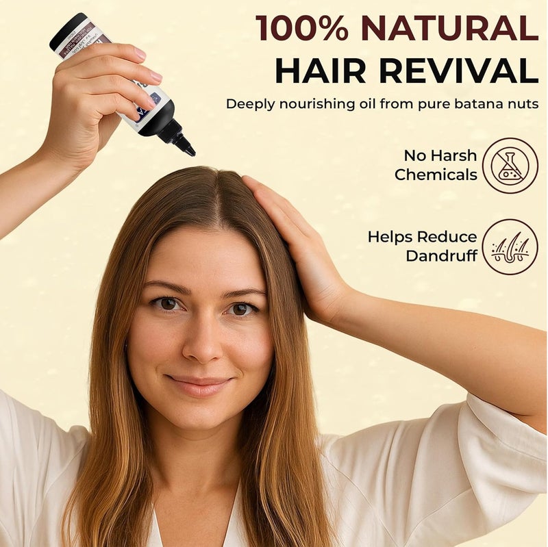 SZ Star Batana Hair Oil 250ml - Leave In Treatment for Hair Growth & Repair - Strengthens Roots, Reduces Breakage, Restores Shine & Moisture - Lightweight Formula for Men & Women - Image 5