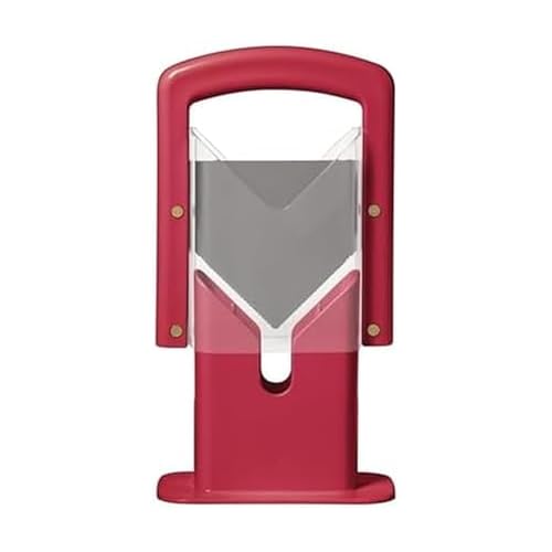 Hoan Bagel Guillotine Universal Slicer with Built-in Finger Safety Shield, Perfect for Bagels, Buns, and Muffins, Nonstick Blade, 9.25 Inch, Red - Image 1