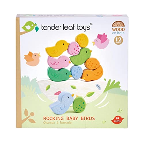 Tender Leaf Toys - Rocking Baby Birds - 12 Piece Balance Toy - STEM Toy - Early Learning to Develop Strategic Thinking and Fine Motor Skills - Wooden Toy Stacker & Balance Educational Game - Age 18m+ - Image 2