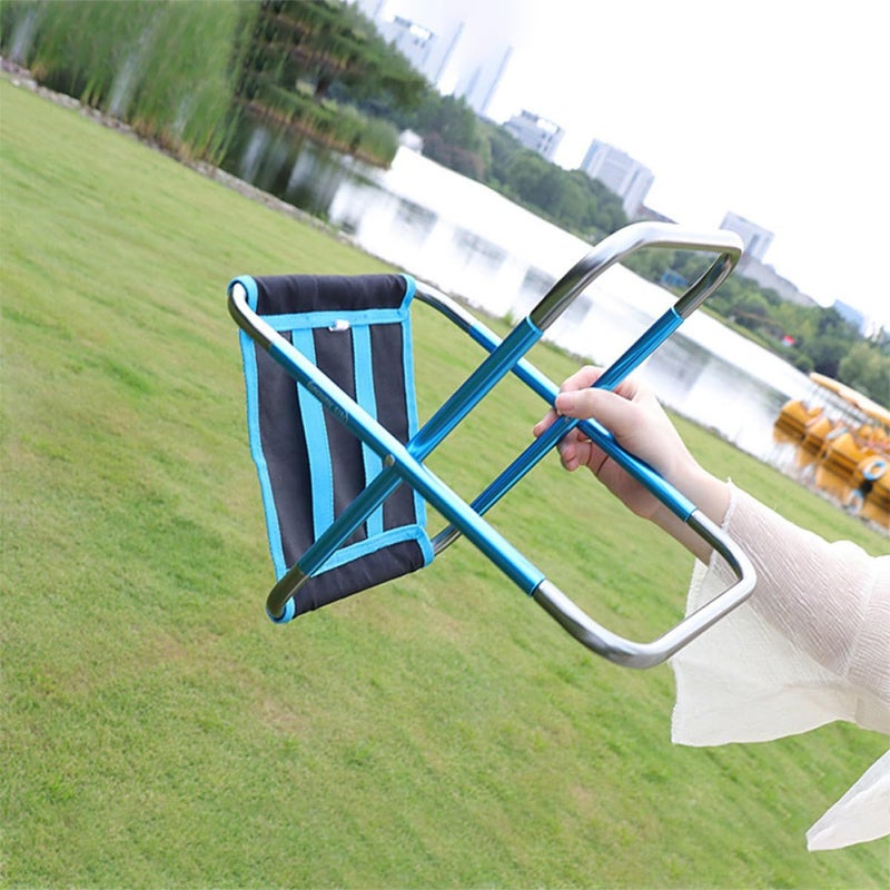 Portable Foldable Camping Stool Lightweight Compact Outdoor Chair With Carry Bag - Image 3
