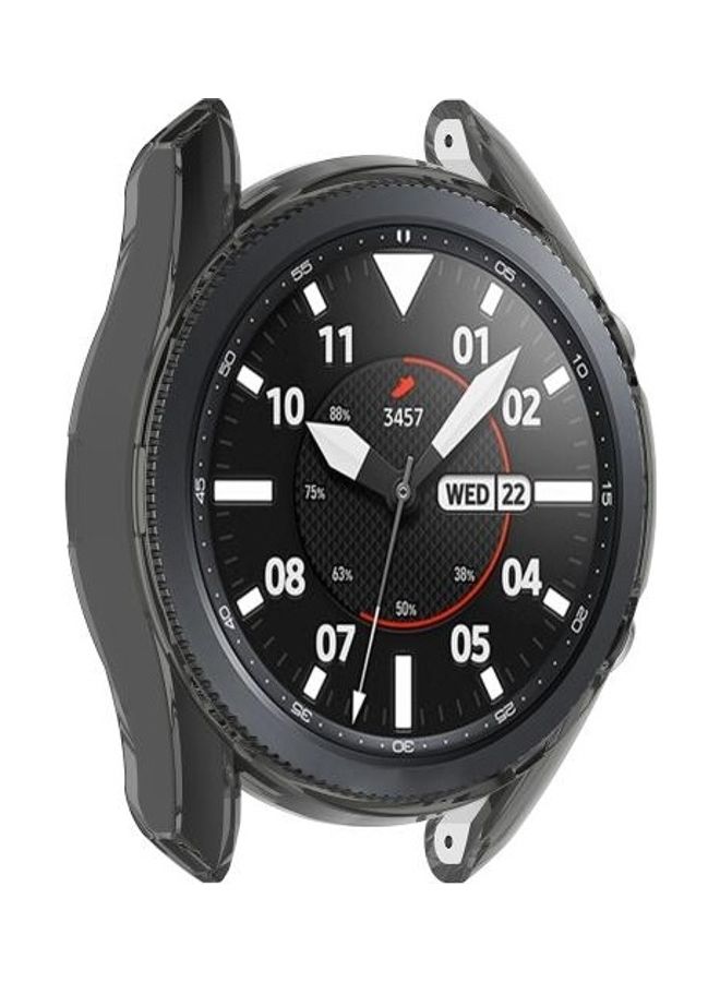 NIBEMINENT Transparent TPU Watch Protective Case For Samsung Galaxy 3 45mm Black - Image 2