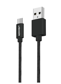 GRABIT Charging Cable USB-A to Type-C Nylon Braided Cable Fast & Durable Enjoy fast charging with a 1.2m nylon braided cable built for 30,000+ bends and enhanced strain relief. Metallic connectors ensure long-lasting durability. Compatible with Samsung, OnePlus, Xiaomi, Huawei, Google Pixel, iPads, MacBooks, and more. Perfect for home, office, and travel. 