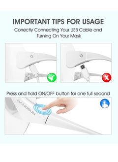 Excefore LED Light Therapy Mask, Light Therapy Acne Treatment LED Mask, 3 Color LED Face Mask Light Therapy Facial Treatment, Therapy Mask for Acne Fine Lines Wrinkles & Rosacea  - Image 5