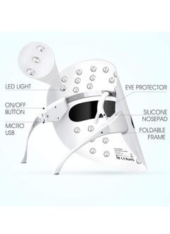 Excefore LED Light Therapy Mask, Light Therapy Acne Treatment LED Mask, 3 Color LED Face Mask Light Therapy Facial Treatment, Therapy Mask for Acne Fine Lines Wrinkles & Rosacea  - Image 3