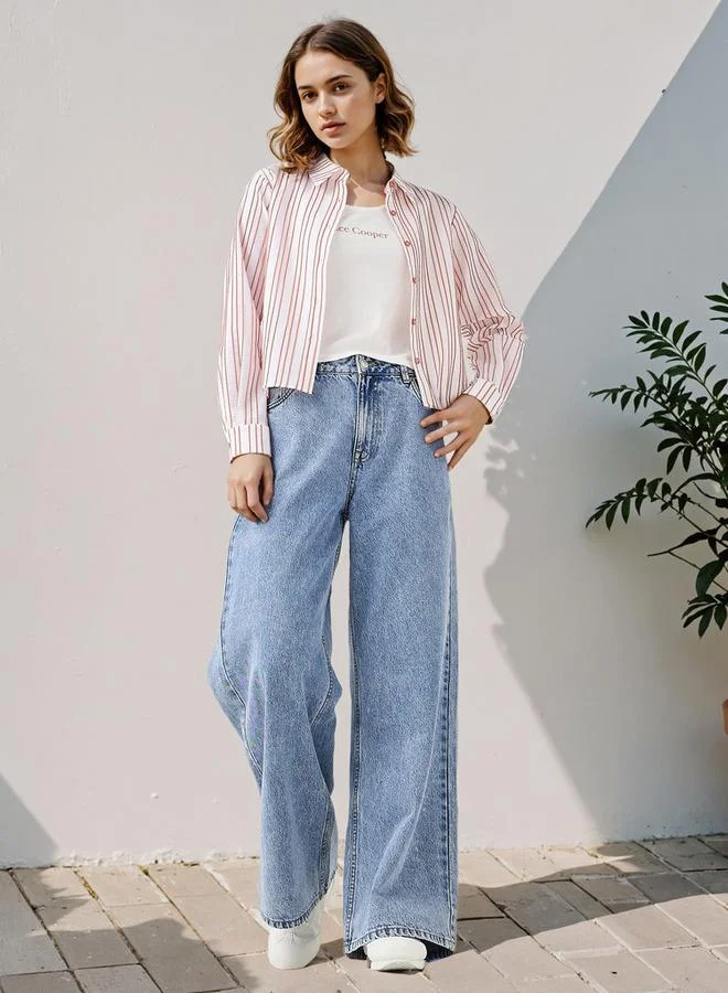 لي كوبر قميص لي كوبر مخطط