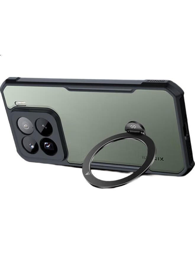 Xundd 360° Rotating Stand Magnetic Adsorption Protective Case For Xiaomi 15, Ultra-Thin Transparent High-End Protection Case With Lens Cover For Xiaomi 15, Men And Women - Image 1