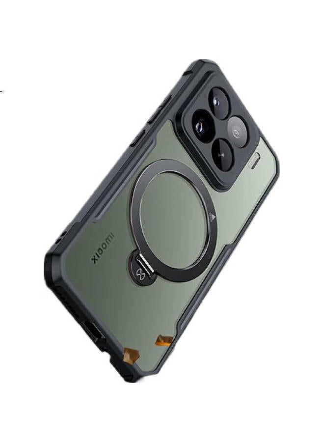 Xundd 360° Rotating Stand Magnetic Adsorption Protective Case For Xiaomi 15, Ultra-Thin Transparent High-End Protection Case With Lens Cover For Xiaomi 15, Men And Women - Image 2