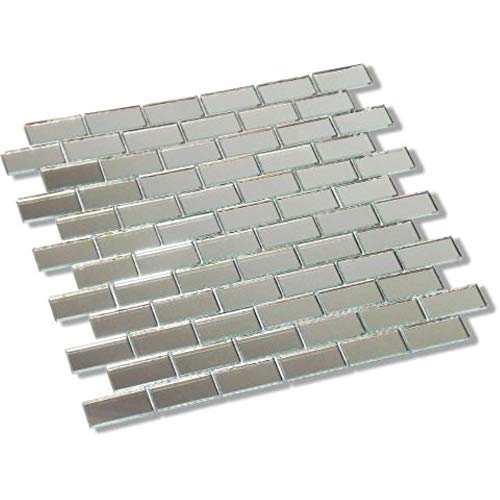 NUORUI 1 x 2 Glass Mosaic Rectangles BrickShaped Mirror Mosaic Tiles Pack of 60 25 x 50 mm - Image 3