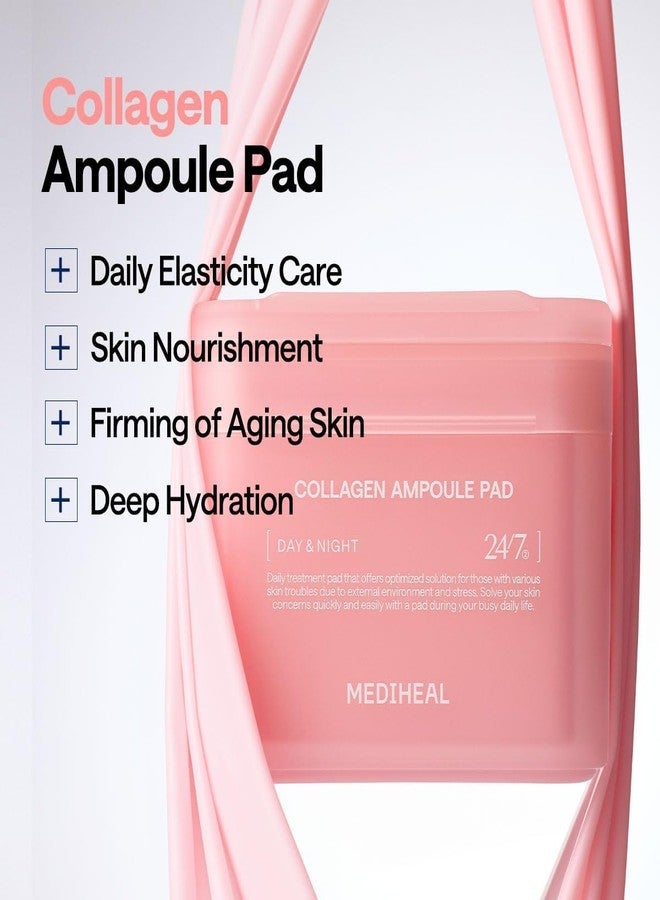 MEDIHEAL Toner Pads - Collagen Ampoule Toner Pad (100 count) with Ceramide - Skin Firming, Restore Elasticity, Deep Hydration - Tighten Wrinkles & Lines - Vegan Moisturizing Fabric, Korean Skin Care - Image 2