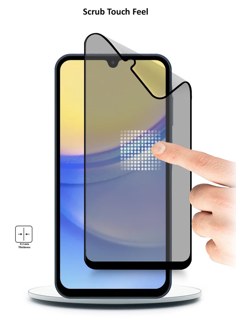 دبليو تيك سامسونج جالاكسي A15 4G / 5G 2023 نانو سيراميك كامل الغراء غطاء كامل واقي شاشة مرن غير لامع (MSCNMN) - شفاف / أسود - Image 2