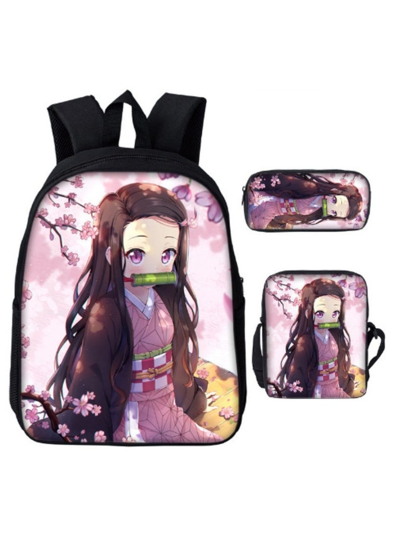 Anime cartoon large capacity backpack, student backpack, children's backpack, digital printed Oxford cloth backpack, unisex - Image 1