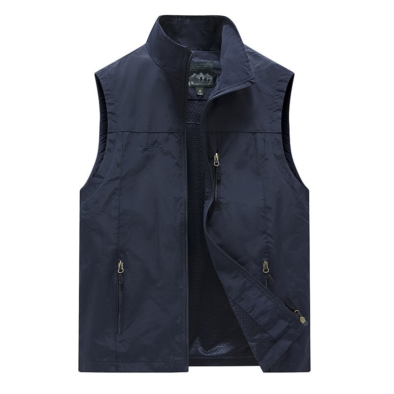 Multi-Pocket Workwear Vest New Style Men'S Summer Thin Sleeveless Waistcoat Men'S Casual Vest Jacket Men'S - Image 5
