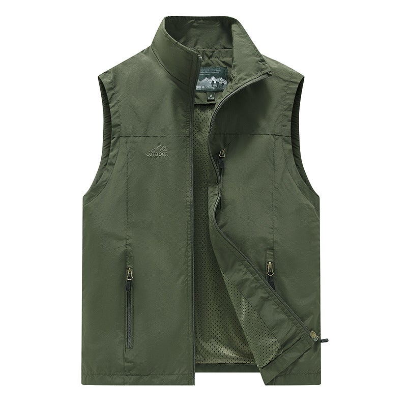 Multi-Pocket Workwear Vest New Style Men'S Summer Thin Sleeveless Waistcoat Men'S Casual Vest Jacket Men'S - Image 3