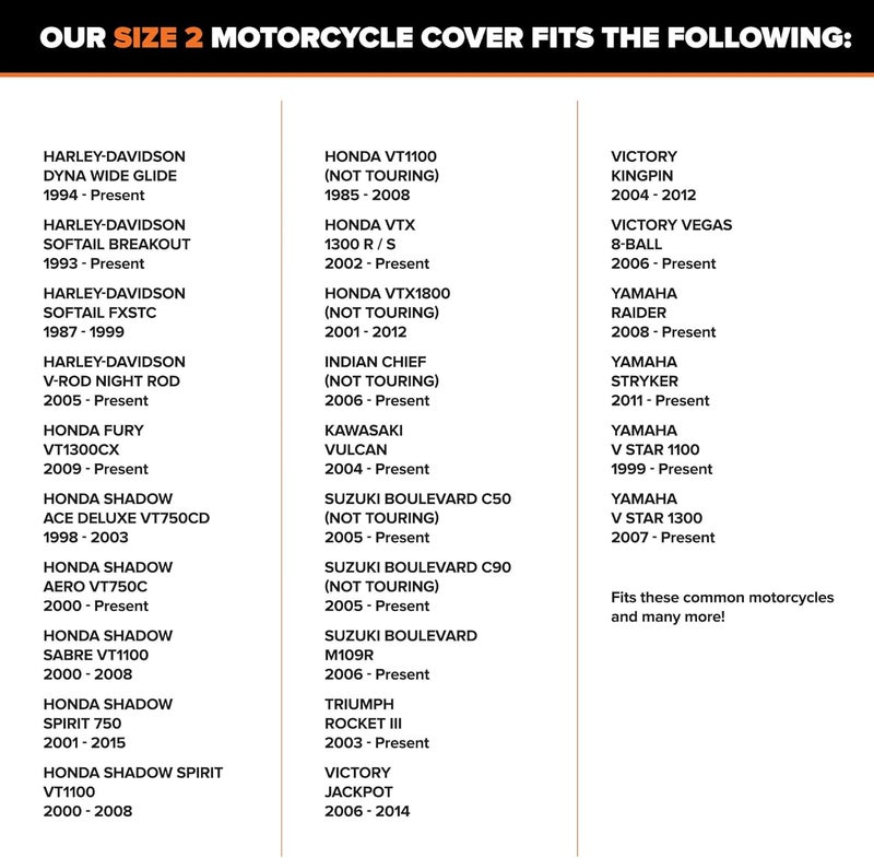 Budge Trailerable Motorcycle Cover for Motorcycles up to 114" Long - Black Polyester - Image 3