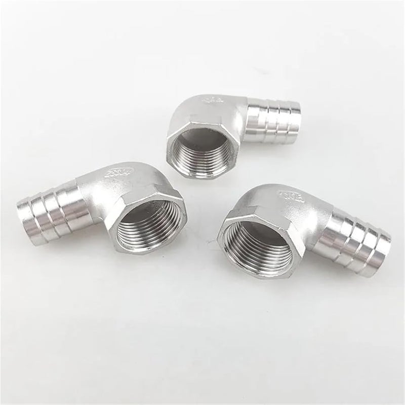 Stainless Steel 304 Female Thread Elbow Right Angle Water Pipe Hose Joint 15MM 1 4 Inch - Image 4