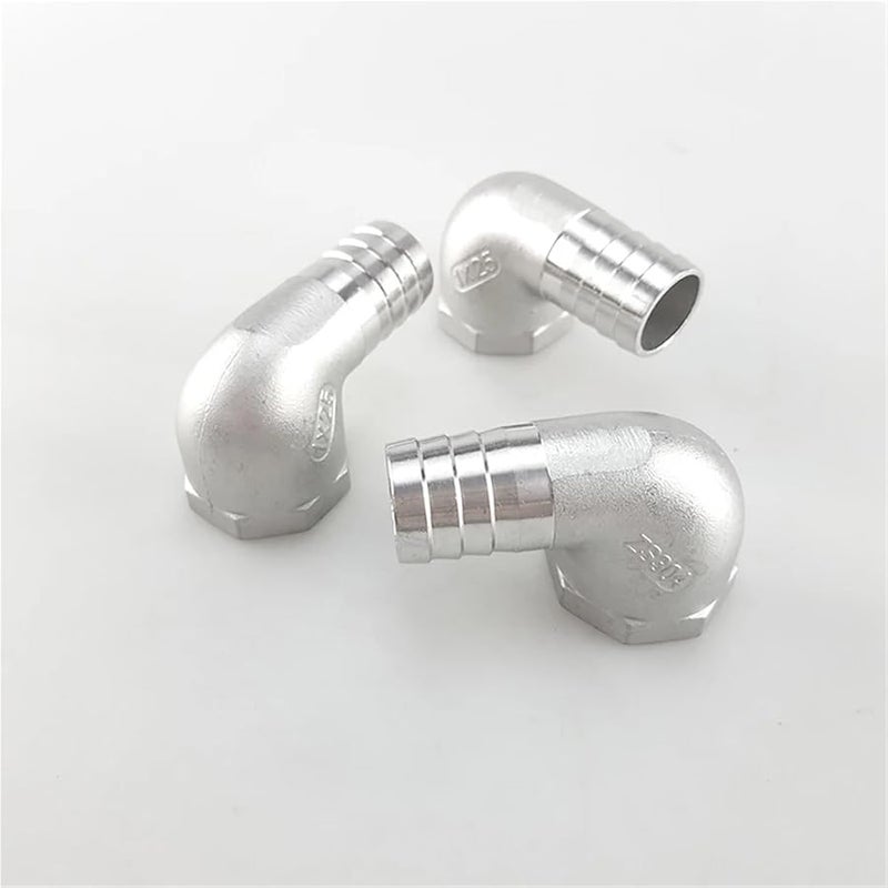 Stainless Steel 304 Female Thread Elbow Right Angle Water Pipe Hose Joint 15MM 1 4 Inch - Image 2