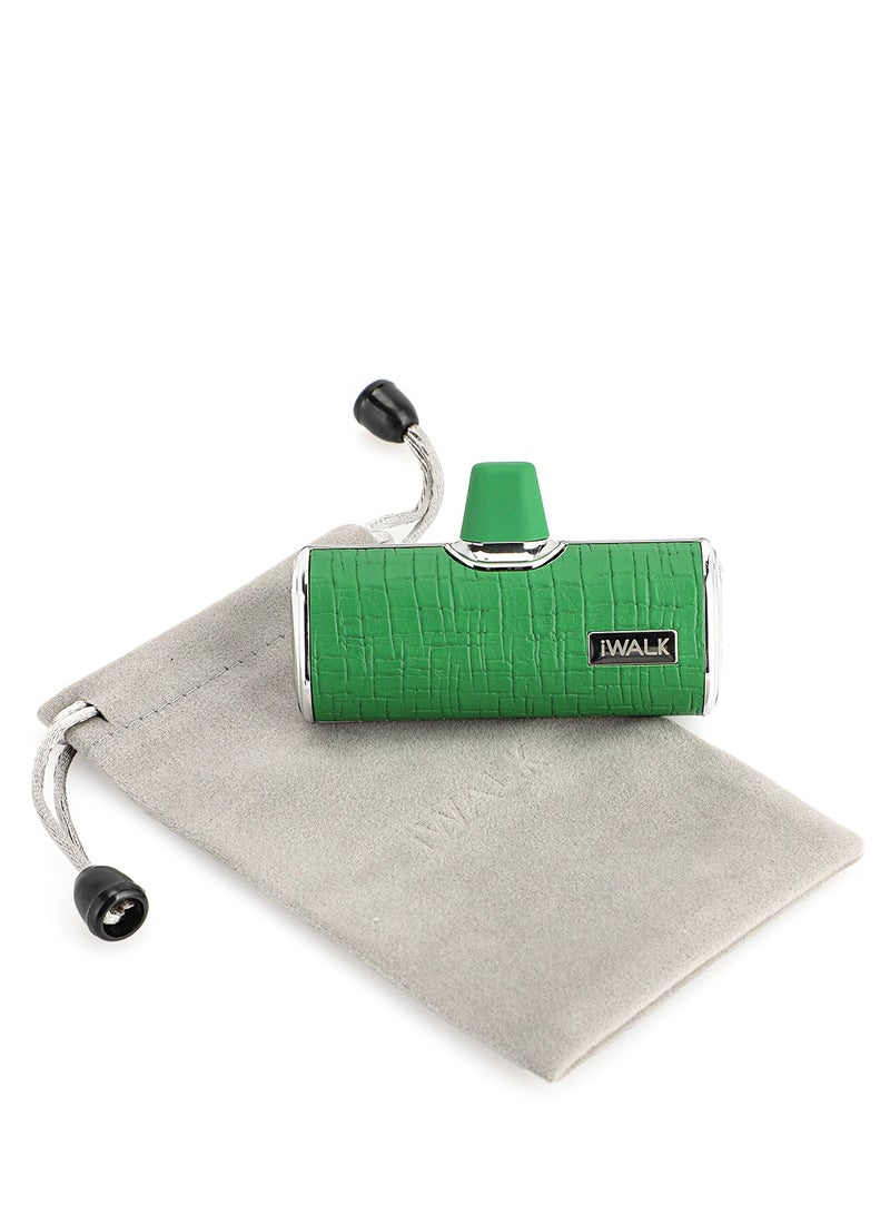 آيووك بنك الطاقة المحمول الصغير المحمول iWALK بنك الطاقة 4500 مللي أمبير في الساعة، من النوع C-جلد-أخضر - Image 4