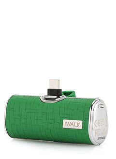 iWalk iWALK Small Portable Power Bank 4500mAh Power Bank, C-Type Leather-Green  - Image 3