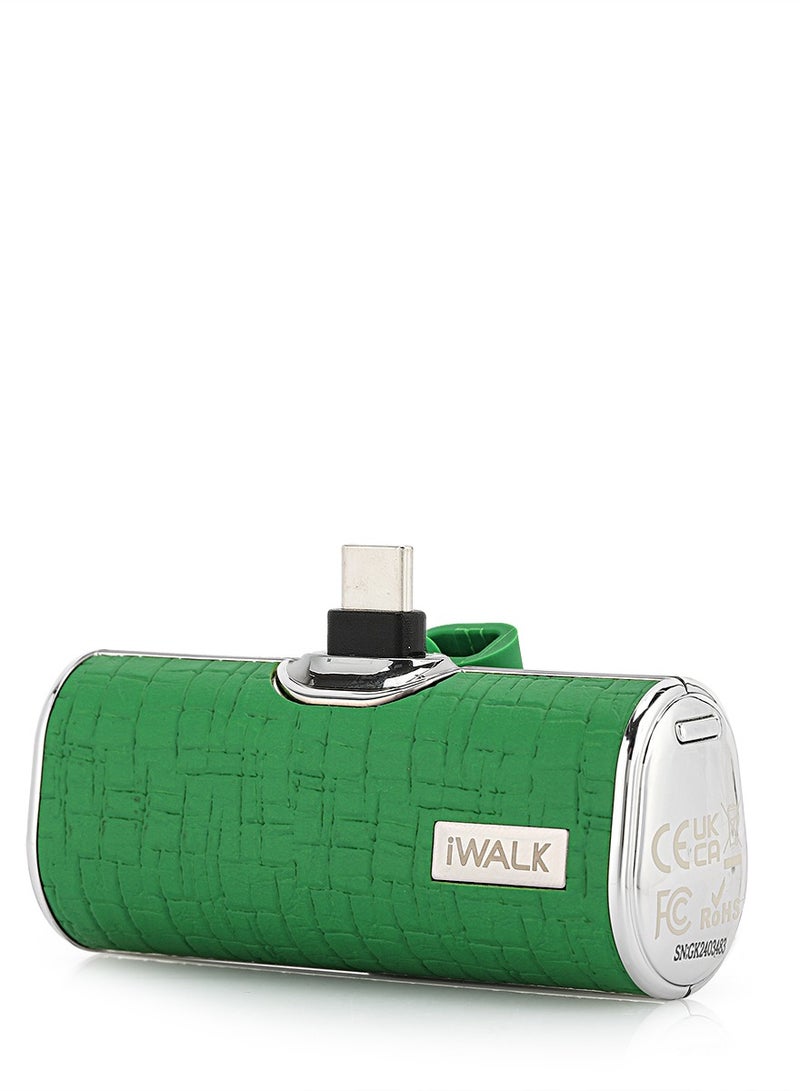 آيووك بنك الطاقة المحمول الصغير المحمول iWALK بنك الطاقة 4500 مللي أمبير في الساعة، من النوع C-جلد-أخضر - Image 3