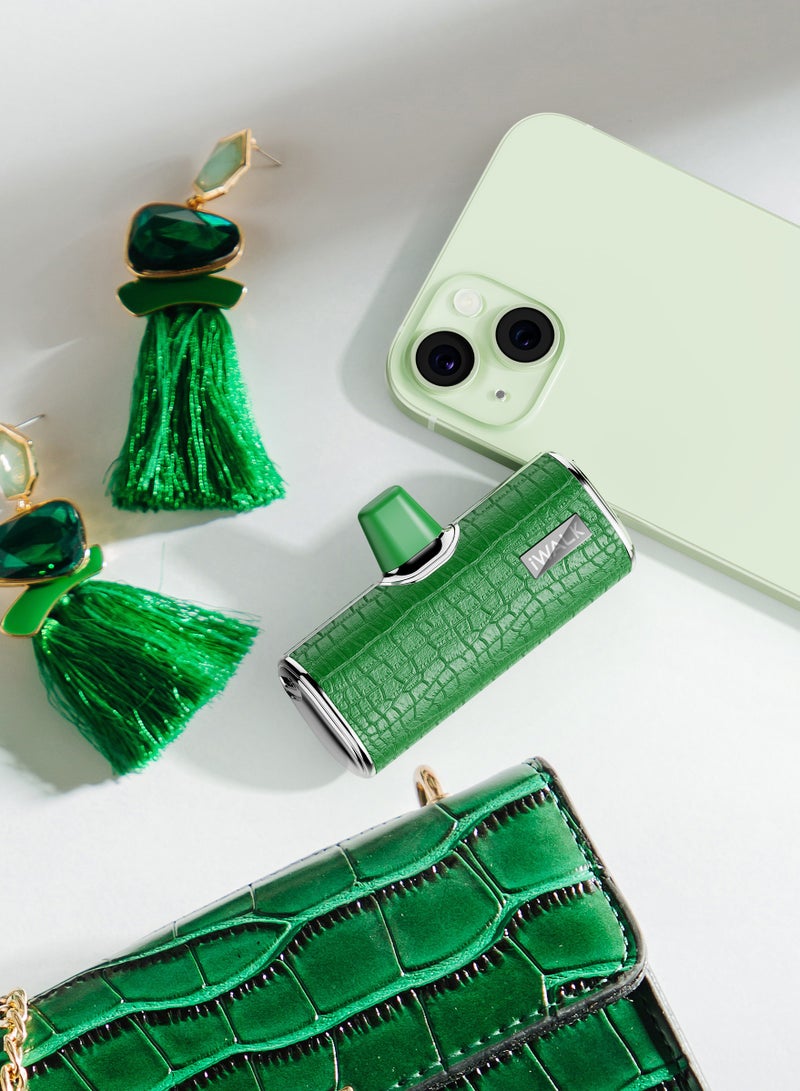 آيووك بنك الطاقة المحمول الصغير المحمول iWALK بنك الطاقة 4500 مللي أمبير في الساعة، من النوع C-جلد-أخضر - Image 5