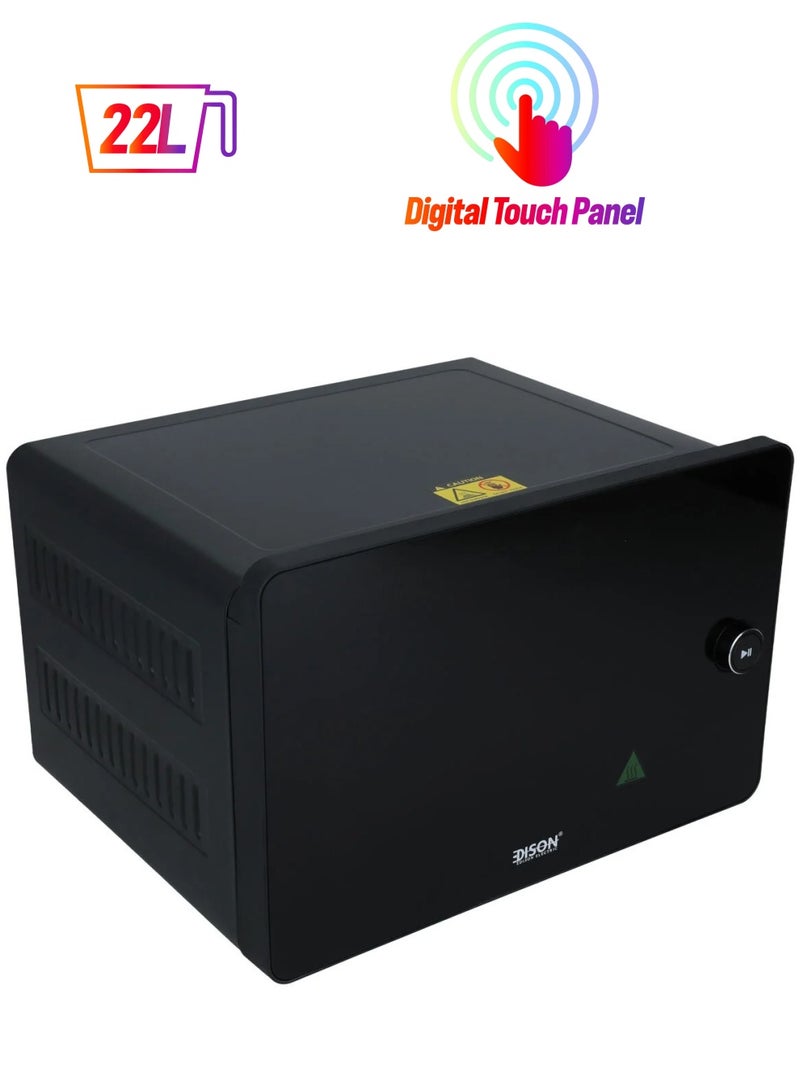 اديسون قلاية هوائية إديسون، 22 لتر، 1900 واط، AF552T/BK - اسود - Image 1