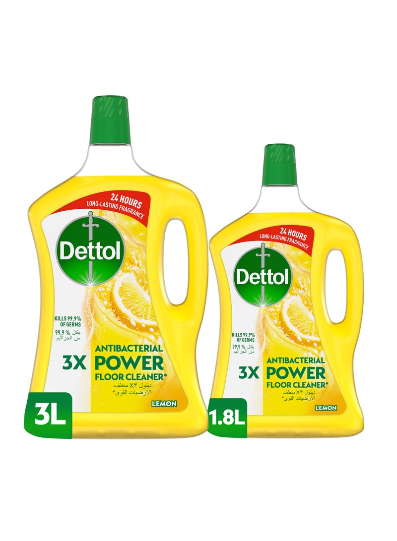 Dettol Lemon Antibacterial Power Floor Cleaner 4.8Liters - Image 1