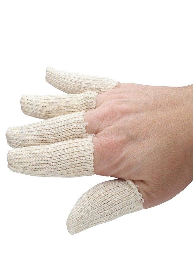 Khayl 3" Finger Cots Pack of 20, Cotton Finger Gloves, Breathable, Covers Fingertips, Fingertip Sleeves for Jewellery making, Sports, Hobby Craft DIY, etc - Image 2