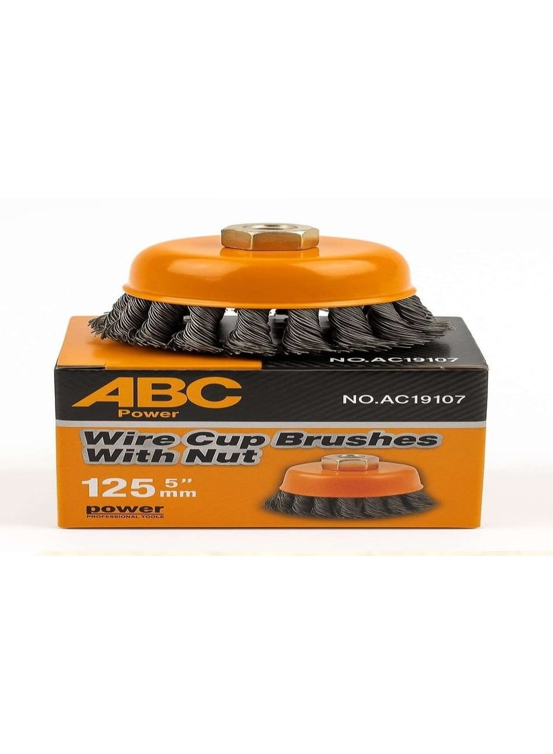 اي بي سي فرشة سلك مجدول 5 بوصة – ABC موديل AC19107 لتنظيف المعادن القوي