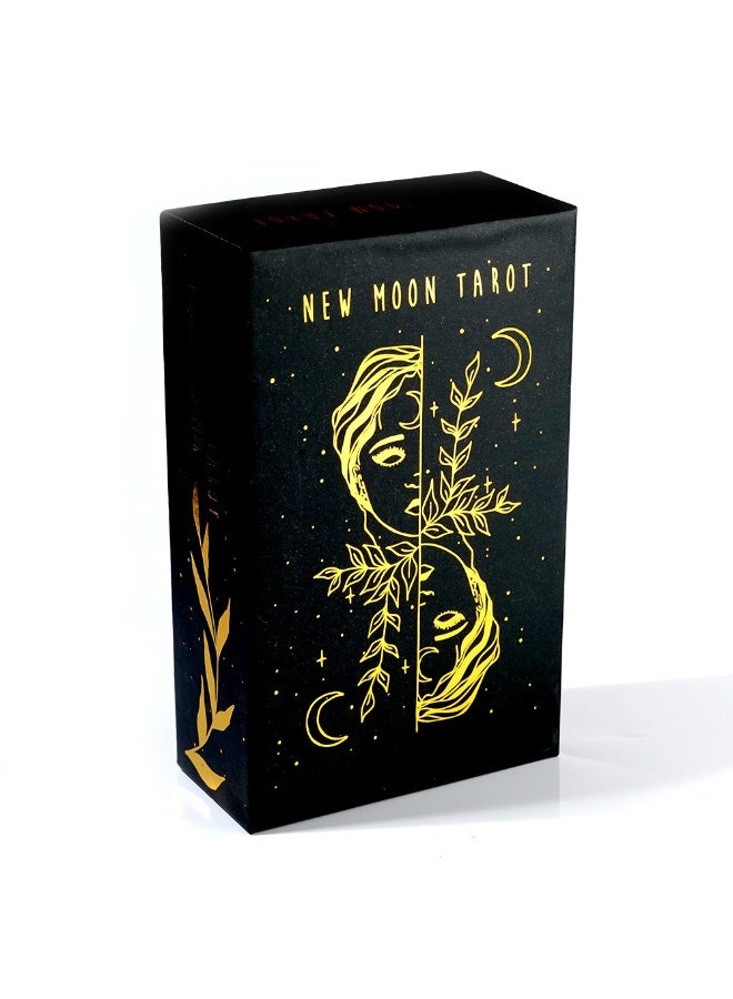 NIBEMINENT صندوق هدايا فضي مطبوع عالي الجودة مع بطاقات تاروت مطبوعة بالليزر باللون الذهبي - Image 4