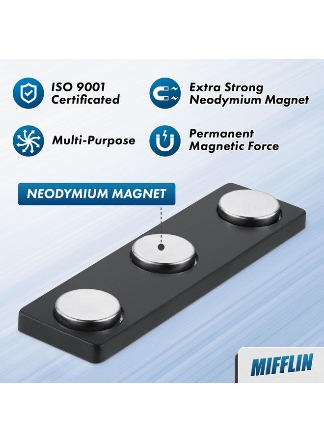 Mifflin-USA Blank Name Tags w/Magnetic Backing (25 Pack, 1” x 3”), ID Badge Holders w/ 3 Strong Neodymium Magnets, Customizable & Reusable Badges w/Round Corners - Image 4