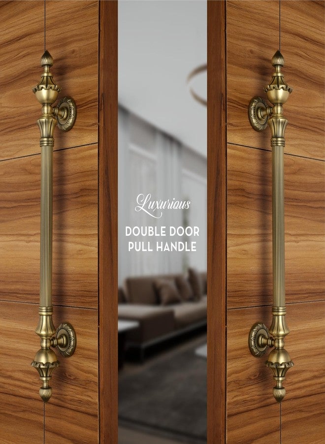 LAPO Pull Push Handle for Home| 18 Inch Pulls for Main & Office Doors| Antique Finish | Fits with 30-100mm Thickness | Perfect with Wooden Doors | 3 Years Warranty | Pack of 2 - Image 2