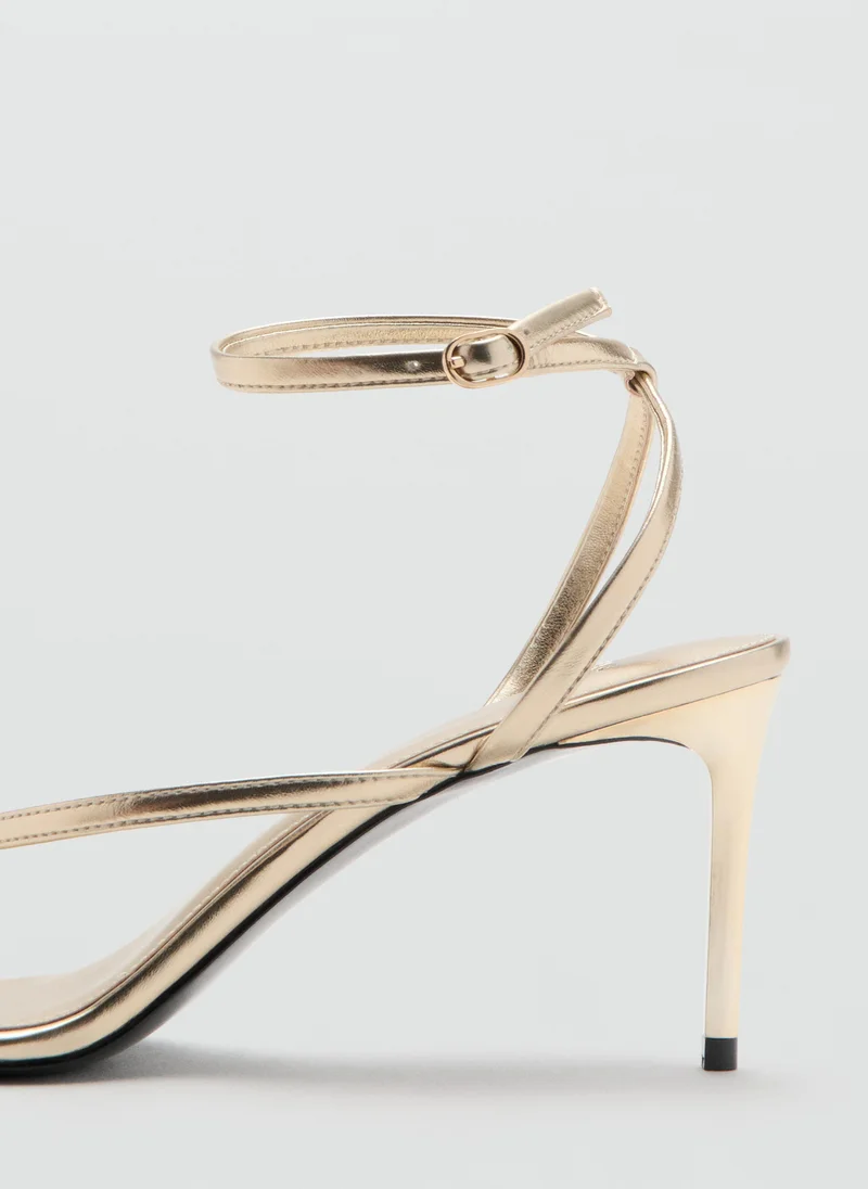 Mango OR-ORO Heeled Sandal With Crossed Straps for Women | Best Price UAE