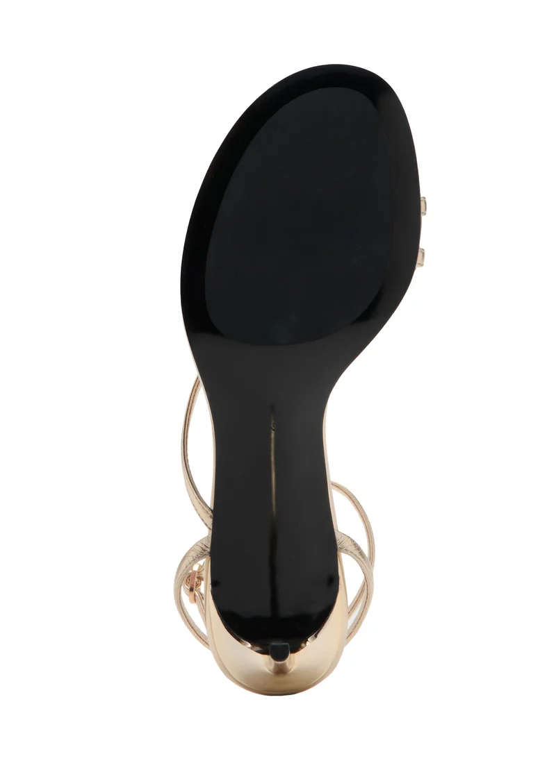 Mango OR-ORO Heeled Sandal With Crossed Straps for Women | Best Price UAE