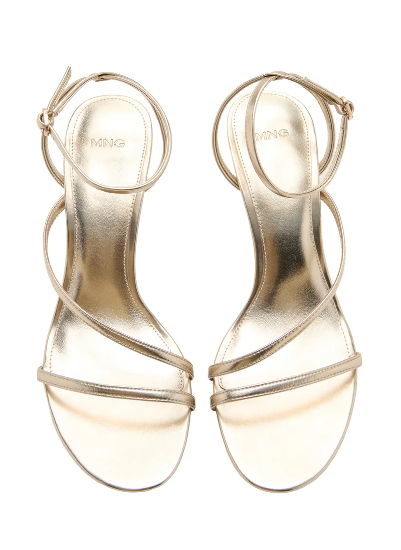 Mango OR-ORO Heeled Sandal With Crossed Straps for Women | Best Price UAE