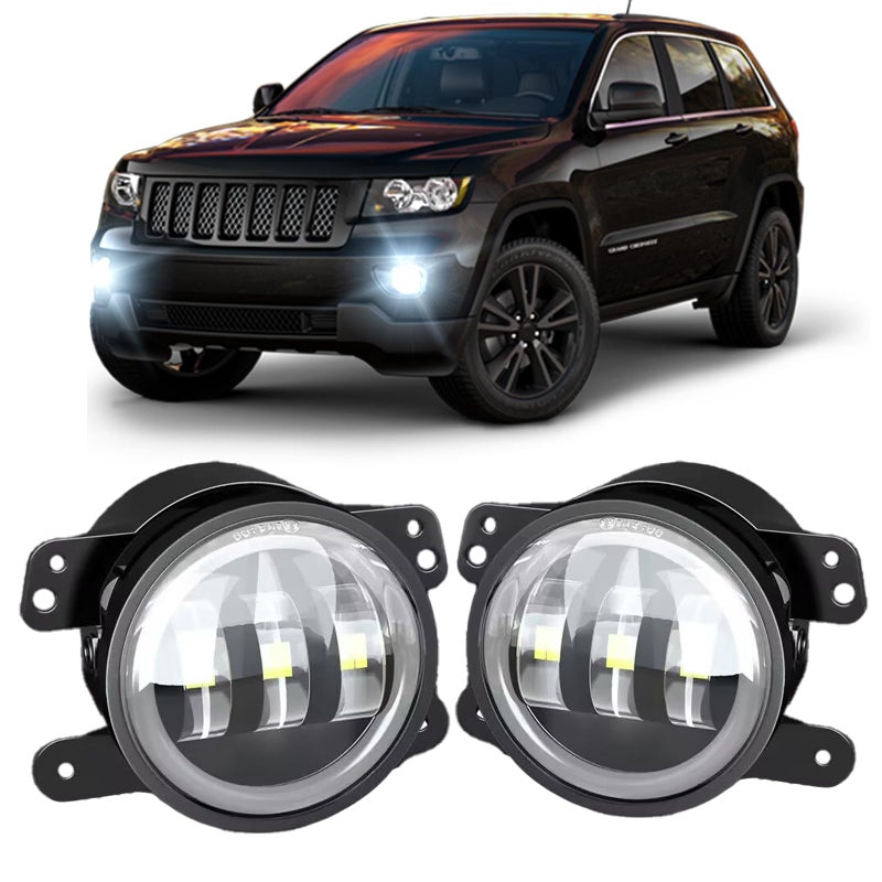 MNWHUC Fog Lights 4 inch OEM VCH2594103 For JEEP GRAND CHEROKEE 20112013 Front Bumper DriverPassenger Left Right Fog Lights Lamps with Turn signal lamp and DRLSuper Bright 6000K cool white Beam - Image 2