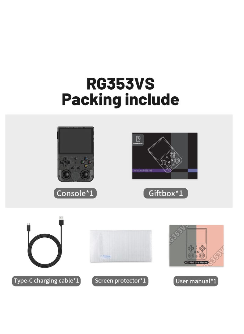 ANBERNIC  - Anbernic RG353VS Retro Handheld Game Linux System RG3566 3.5 inch IPS Screen,RG353VS with 64G TF Card Pre-Installed 4452 Games Supports 5G WiFi 4.2 Bluetooth Online Fighting,Streaming and HDMI - Image 1