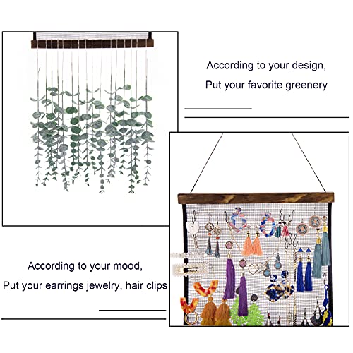 FEQO Earring Organizer Hanging Mesh Earrings Holder Wall Mounted Earring Hanging Jewelry Display Organizer with 20 Pieces S Shape Black Hooks (24 x 12 inch) - Image 4