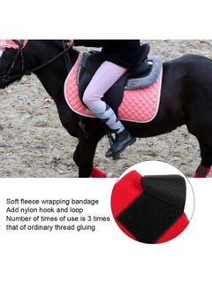 TOPINCN 4Pcs Elastic Horse Leg Bandage Cohesive Wrap Alternative Horse Bandages Non-Slip Horse Wrap for Injury and Leg Support Training Exercising  - Image 2
