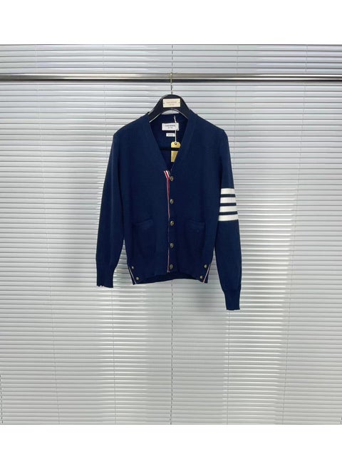 Unisex Wool V-Neck Cardigan in Pastel Colors Blue