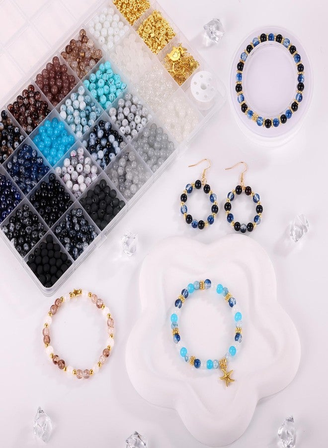 Funtopia 1200 x 6mm Round Glass Beads for Bracelets - Image 2