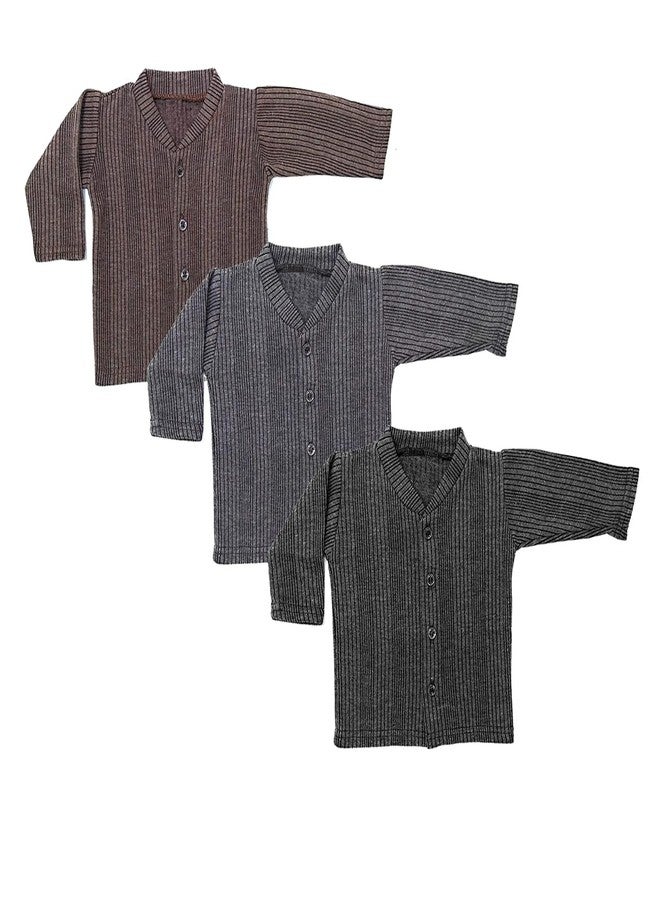 Nat Body Warmer/Inner/Thermal/Top Set for New Born Baby (0-3 Month, 3 Pieces) - Image 1