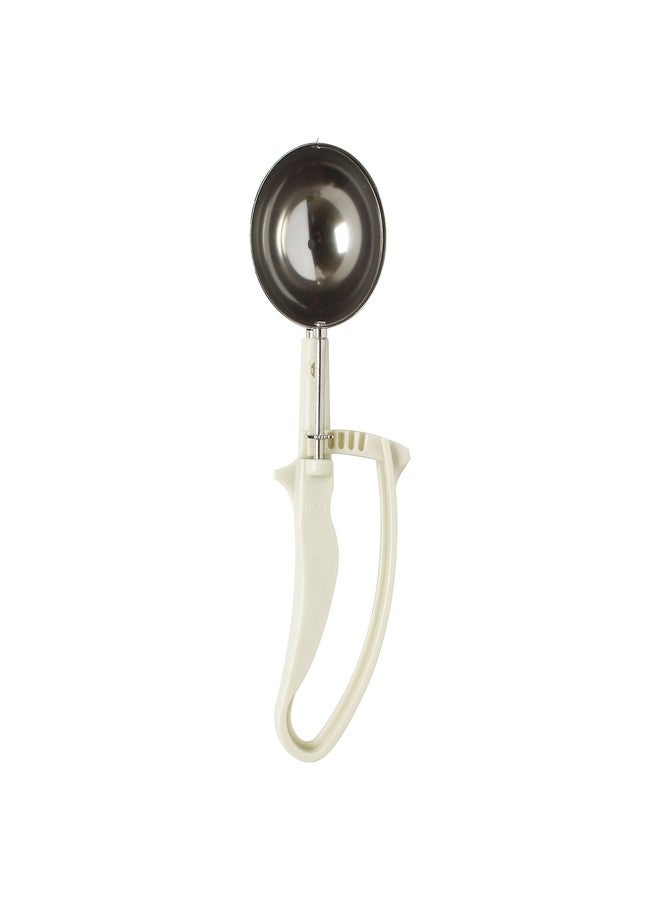 TrueCraftware- 3-1/4 oz Disher #10 Stainless Steel with Easy Grip Ivory Color Handle - Ice Cream Scoop Cookie Scooper for Baking Cookie Scoops For Portion Control Scoop Cookie Dough Batter - Image 1