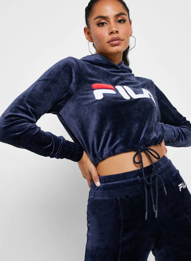 FILA Aitana Cropped Velour Hoodie