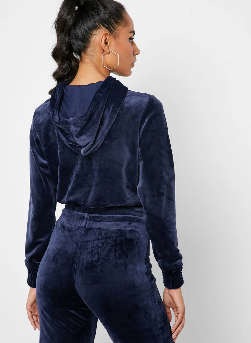 FILA Aitana Cropped Velour Hoodie