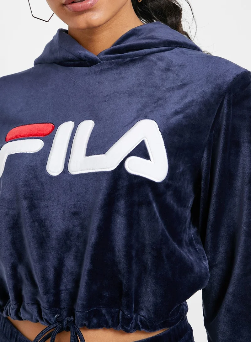 FILA Aitana Cropped Velour Hoodie