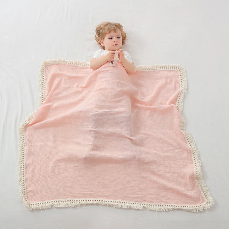Baby Gauze Large Towel Pure Cotton Baby Soft Bath Towel Absorbent Newborn Children Thin Bathing Newborn Blanket - Image 3
