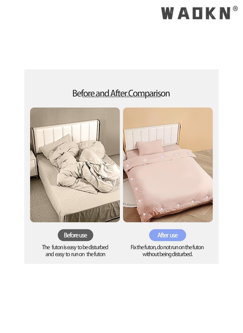 WAOKN - 20 Set Duvet Comforter Clips,Plastic Comforter Grippers, Bed Duvet Donuts Holders, Quilt Holder without Needle Safety Invisible Bedsheet Corner Fixing Buckle Fasteners Keep Corner in Place - Image 1